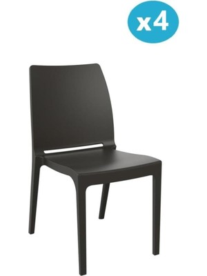 SY-2506 Plastik Eve Bahçe Koltuk Sandalye 4'lü Set
