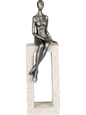 Herdekora Dekoratif Biblo Kadın Siyah 10,5X34 Cm.