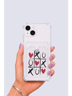 Northcity iPhone 14 Kartlıklı Xoxo Desenli Kılıf