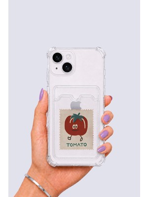 Northcity iPhone 13 Kartlıklı Tomato Desenli Kılıf