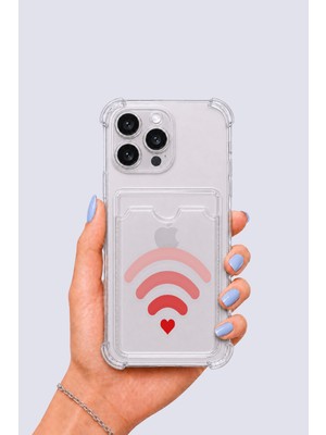 Northcity iPhone 15 Pro Max Kartlıklı Aşk Sinyali Desenli Kılıf