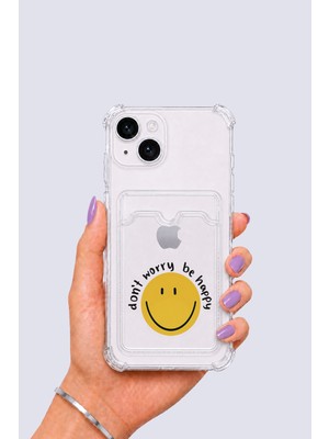 Northcity iPhone 15 Kartlıklı Gülücük Desenli Kılıf