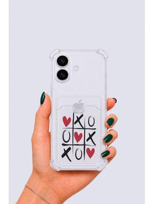 Northcity iPhone 16 Kartlıklı Xoxo Desenli Kılıf
