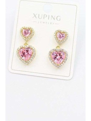 Birsence Kalp Küpe - Pembe — Renk: Pembe