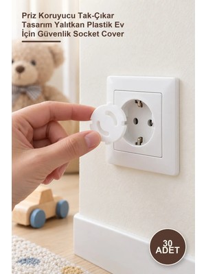 Yenilig 30 Adet Çocuk Emniyet Kilidi Priz Kapağı – Priz Koruyucu Tak-Çıkar Tasarım Yalıtkan Plastik Ev Için Güvenlik Socket Cover