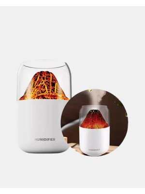 Store Ultrasonik Alev Efektli Aromaterapi Difüzörü USB Şarjlı ve Otomatik Kapanma Özellikli