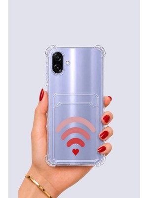Northcity Samsung Galaxy A07 Kartlıklı Aşk Sinyali Desenli Kılıf