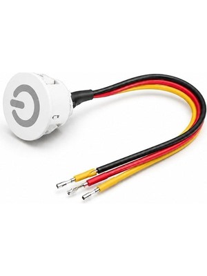 Store PM-30802 3V Dc 10MM Gömme Dokunmatik LED Dimmer Kontrolcüsü Switch Buton Beyaz