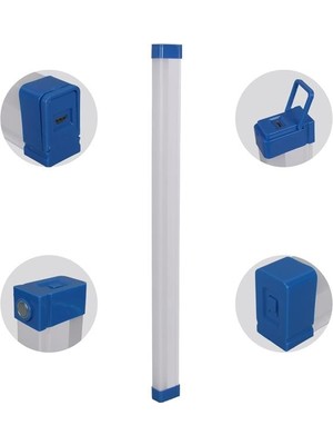Store T550 50CM 60W Çubuk Portatif LED Işıldak Şarjlı Tüp Lamba 1500MAH