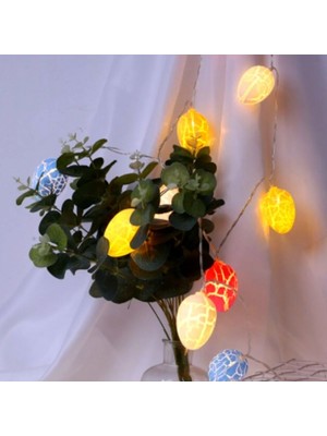 Store 10LU Renkli Yumurta Şeklinde Dekoratif Dolama LED Aydınlatma