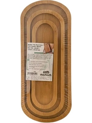 Store Bambu Uzun Oval 3'li Sunum Tepsisi