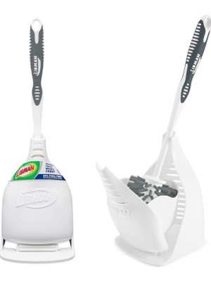 Store Libman Tasarım Kase Fırçası ve Rafı - Benzersiz Tasarlanmış, Kaliteli Tuvalet Temizleme Seti 2'li Paket