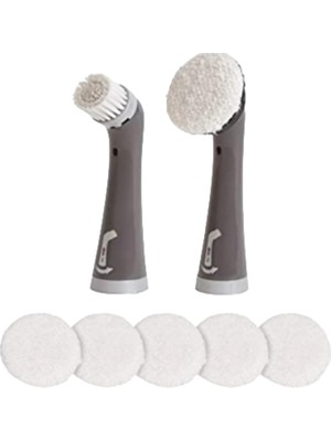 Store Reveal Power Scrubber Takmak Için, Yumuşak Kıllar ve 6 Mikrofiber Pedli Cırt Cırtlı Başlık, Kablosuz Elektrikli Pille Çalışan Ovma Fırçası Için