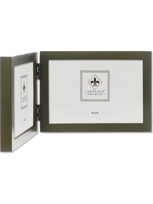 Store Collection Hinged Double Yatay Wood Picture Frame Gallery, 4 6 Inç, Green