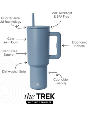 Store 40 Oz Saplı ve Hasır Kapaklı Bardak | Yalıtımlı Bardak Yeniden Kullanılabilir Paslanmaz Çelik Su Şişesi Seyahat Kupası Bardak Tutucu Dostu | Kadın Erkek Ona Hediyeler | Trek Koleksiyonu