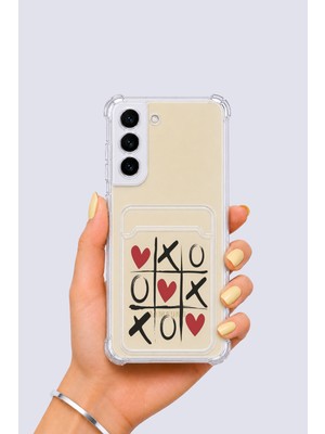 Northcity Samsung Galaxy S22 Kartlıklı Xoxo Desenli Kılıf