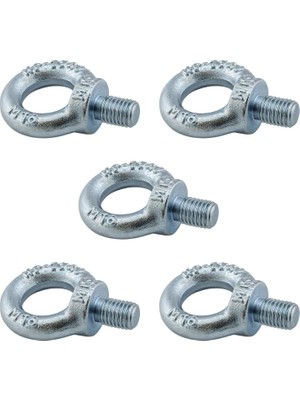 Store Aybolt 10 mm Halka Civata 5 Adet Eye Bolt Metal Civatası Çelik Montaj ve Sabitleme Hırdavat Bağlantı