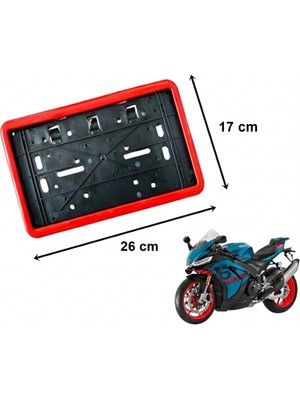 Ttt Çerçeveli Dikdörtgen Plakalık Plaka Altlığı Kırmızı 26X17CM 1 Adet