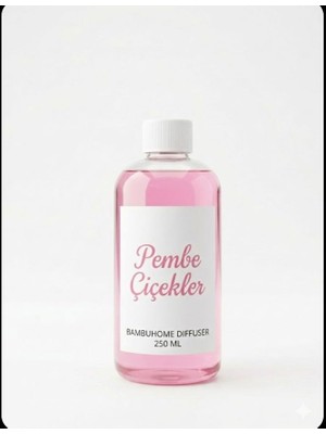 Trendexa Pembe Çiçekler Oda Parfümü Yedeği, 250 Ml; Alkol Bazlı, Parabensiz