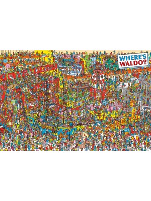 Store Poster Where's Waldo ? Visual Challange 36X24 Sanatsal Baskı Poster, Çok Renkli (Aq 241425)