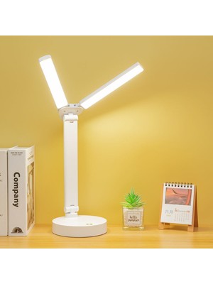 Store PS-1960 Şarjlı Dokunmatik 3 Renk 40 LED Çalışma Okuma Işığı Çocuk Odası Ambiyans Modlu Gece Lambası