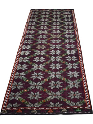 Zehra Abla Halı Yeni El Dokuma Ender Çiçekli Yörük Cecim Yolluk Yün Kilim 7484