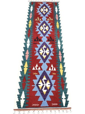 Kilim Antik El Dokuma Pınarbaşı Kayseri Yün Mini Yolluk Kilim 1832 - Yeni - Çok Renkli