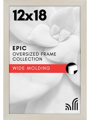 Store Cilalı Pleksiglas ile 12X18 Poster Çerçevesi - Epik Koleksiyon - Tasarlanmış Ahşap ile Galeri Duvar Çerçeveleri - Duvar Teşhir Için Fotoğraf Çerçevesi - Açık Ahşap