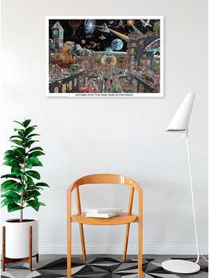 Store Poster Echoes From The Dark Side Of The Moon 50 Pink Floyd Şarkısı Tom Masse'den 32X22 Müzik Sanatsal Baskı Poster Rock And Roll Man Cave