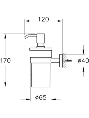 Khi-Zai Base 200 A44107 Sıvı Sabunluk, Krom