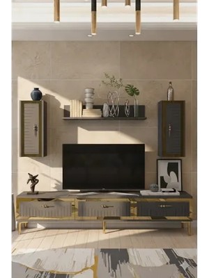 Vivense Tuna Tv Ünitesi, Antrasit Silver, 180 Cm, TVR1801AS