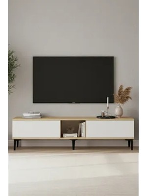 Vivense Aplos Tv Sehpası, Safirmeşe Beyaz, 150 Cm, TSA1599DB