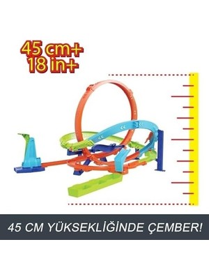 Mabelme Store Bumerang Çemberli Yarış Pisti Bumerang Çemberli Yarış Pisti, 1:64 Ölçekli Oyuncak Araba, Kolayca Saklanabilir HTK16