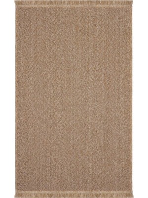 Mabelme Store Prime Kahverengi Halı Bukle Kaymaz Yıkanabilir Halı Geometrik Desen Oturma Odası Halısı