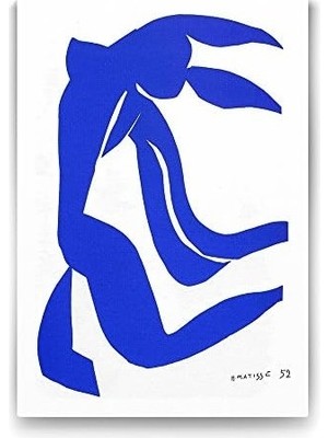 Mabelme Store Prime Henri - Bleu Nude Tablosu - 80X125CM