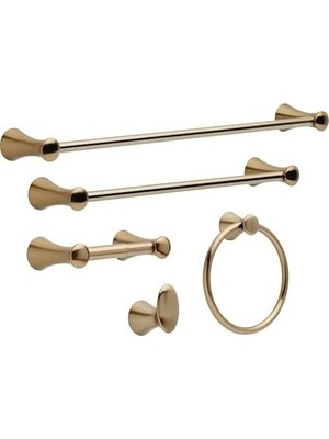 Mabelme Store Prime Delta Faucet 73846-CZ Lahara Duvara Monte Havlu Halkası Şampanya Bronz