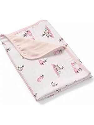 Mabelme Store Prime Bébé Lapin Rose Çift Kat Müslin BATTANIYE%100 Pamuk
