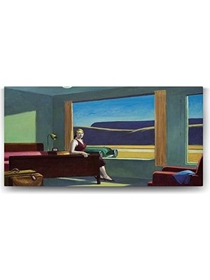 Mabelme Store Prime Edward Hopper - Motel Tablosu - 80X40CM