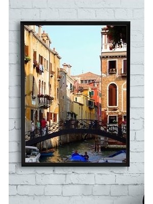Mabelme Store Prime (PSTER13811) Venedik Manzara Çerçeveli Tablo (50X70CM)