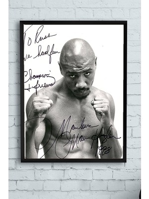 Mabelme Store Prime (PSTER12128) Marvin Hagler Dövüş Çerçeveli Tablo (40X50CM)