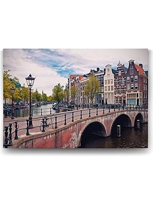 Mabelme Store Prime Amsterdam Köprü Kanal Tablosu - 125X80CM