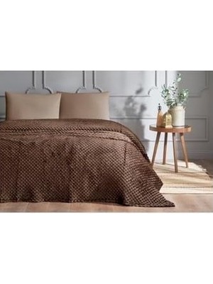 Mabelme Store Prime Kahve Tek Kişilik Çantalı Tomurcuk Battaniye 150 x 200