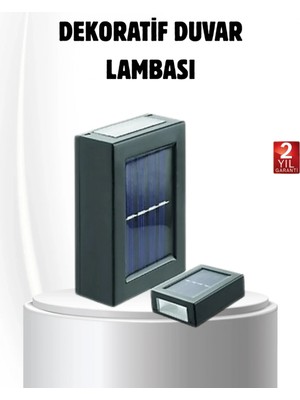 Pileli Store Solar Güçlü 6 LED Dış Mekan Lambası – Otomatik Aç/kapa Işık Sensörlü Aydınlatma