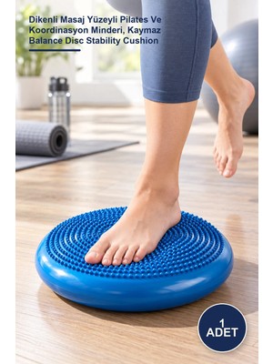 Yenilig 1 Adet Denge Diski – Dikenli Masaj Yüzeyli Pilates ve Koordinasyon Minderi, Kaymaz Balance Disc Stability Cushion