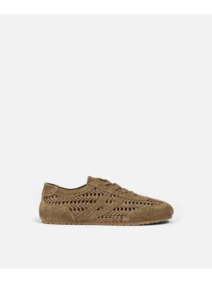 İpekyol Kontrast dokulu deri içerikli sneaker IS1260062011074
