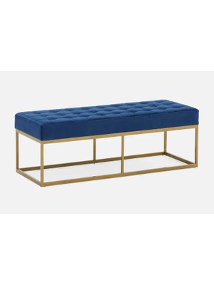 Vivense Camron Gold Metal Bench, Mavi
