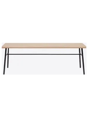 Vivense Chesil Siyah Metal Ahşap Bench