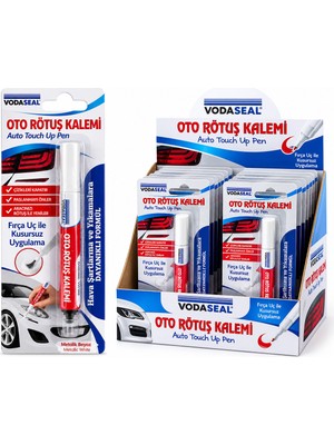 Ankaverse 12 Adet Metalik Beyaz Oto Rötuş Kalem Fırça Uç 5ml (5286)