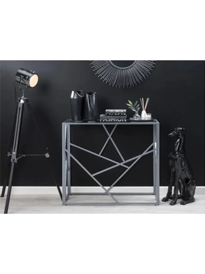 Vivense Cleis Gri Metal Cam Dresuar Konsol