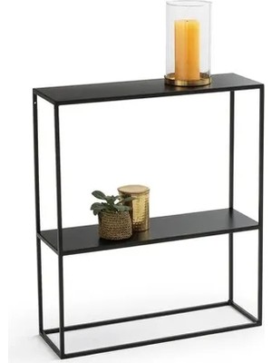 Vivense Sat Siyah Metal Dresuar Konsol, 60 cm